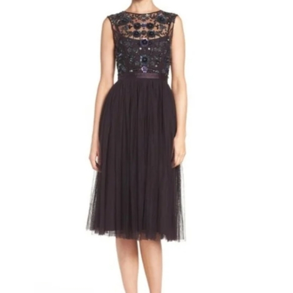 Needle & Thread Embellished Tulle Midi Dress 2 - Picture 1 of 6